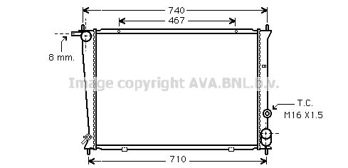 AVA QUALITY COOLING Радиатор, охлаждение двигателя HY2049